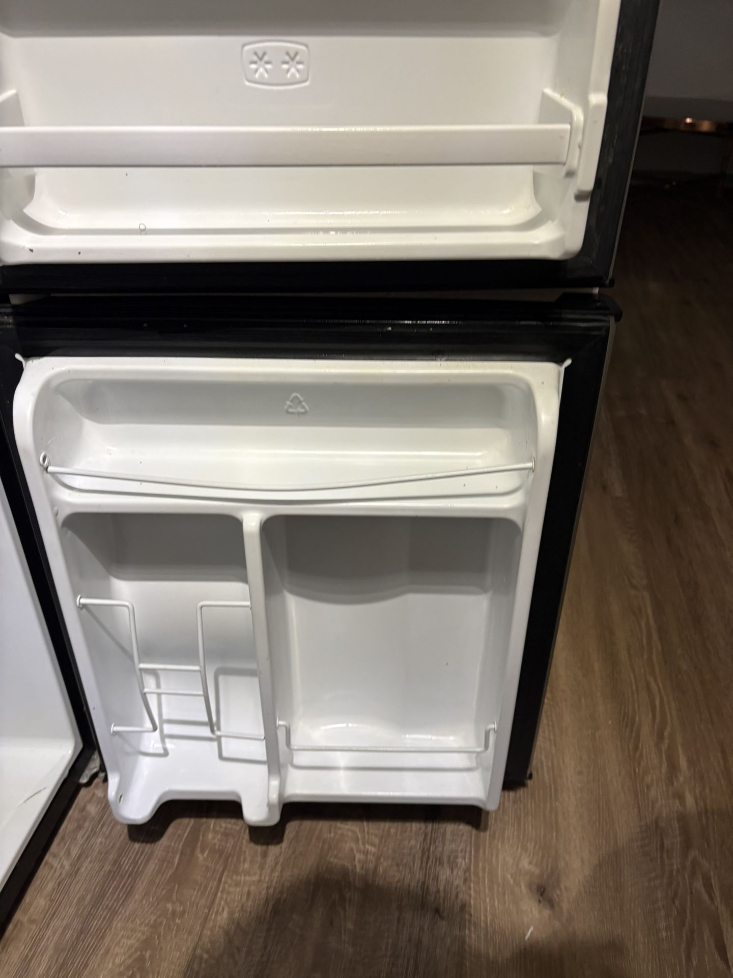 Galanz 3.1 Cu Ft Mini Fridge with Freezer – Stainless Steel, Energy Star, Two-Door Compact Refrigerator