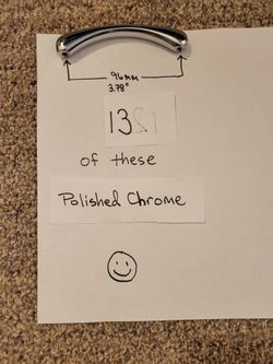 13 Polished chrome cabinet & drawer pulls - 96mm