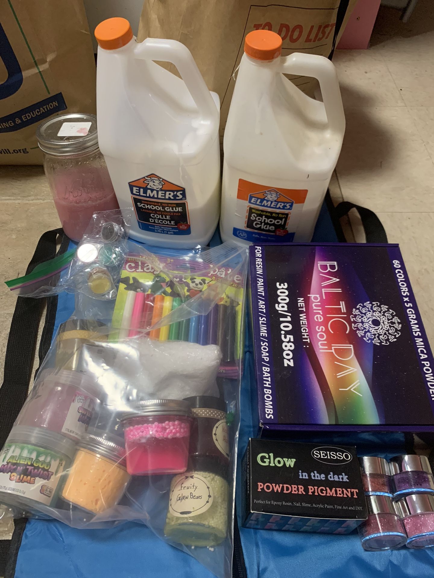 Slime and slime making supplies