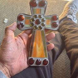 Wall Hanging Beautiful Marbles Cross And Colors 