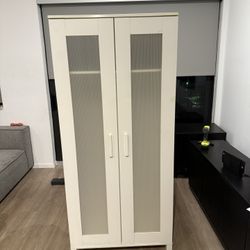 Modern Storage  Cabinet/Armoire (White)