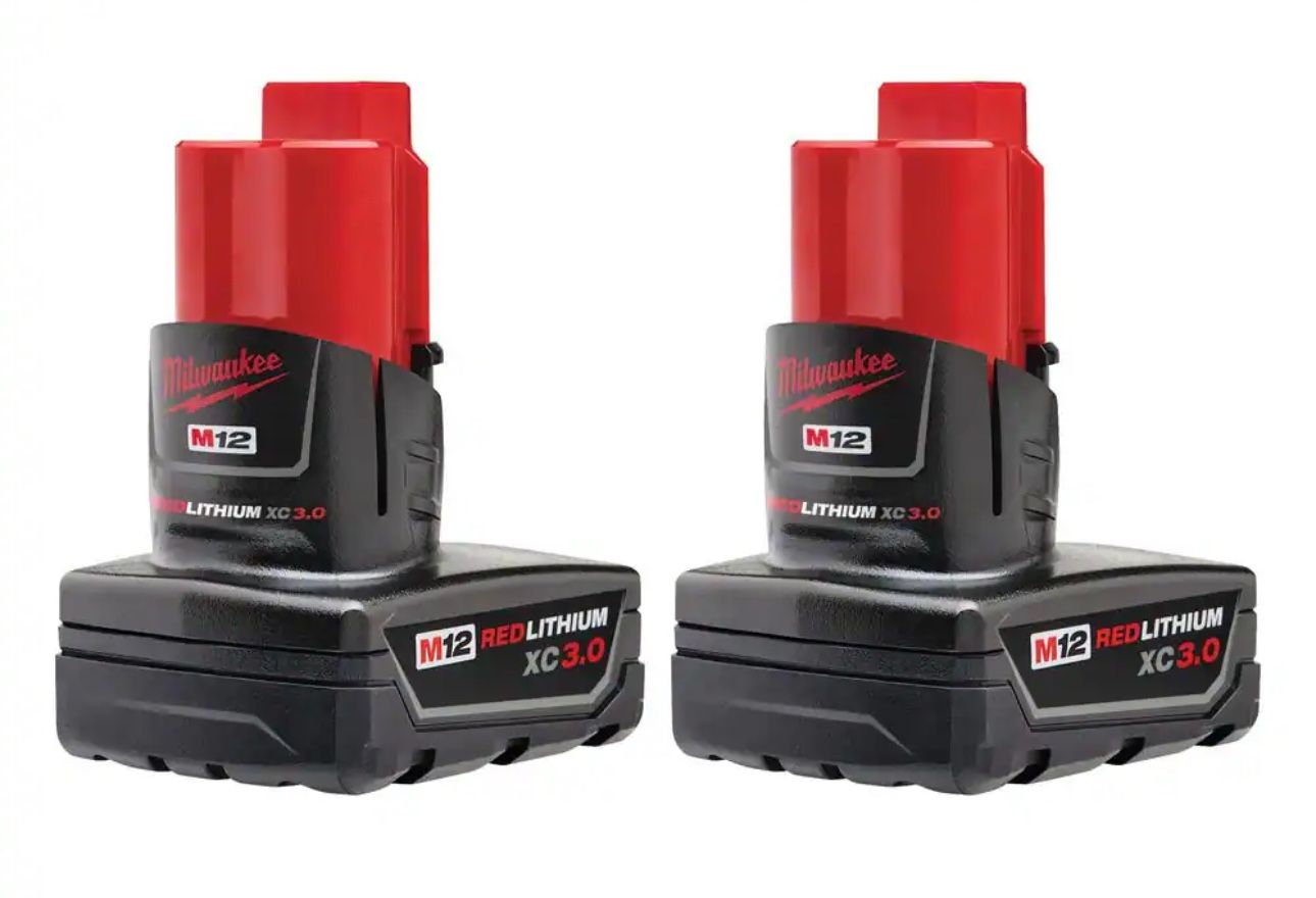 M12 12-Volt Lithium-Ion XC Extended Capacity 3.0 Ah Battery Pack (2-Pack)