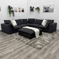Gray Sectional Cloud Couch - Free Delivery