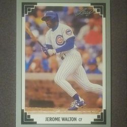 1991 Leaf Jerome Walton Chicago Cubs #39 Baseball Card Vintage Collectible Sports MLB Trading Major League