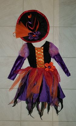 Adorable Witch Costume with Matching Hat