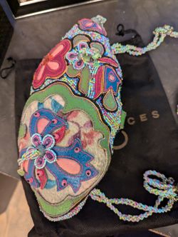 Mary Frances Beaded Bag With Cloth Original Covering