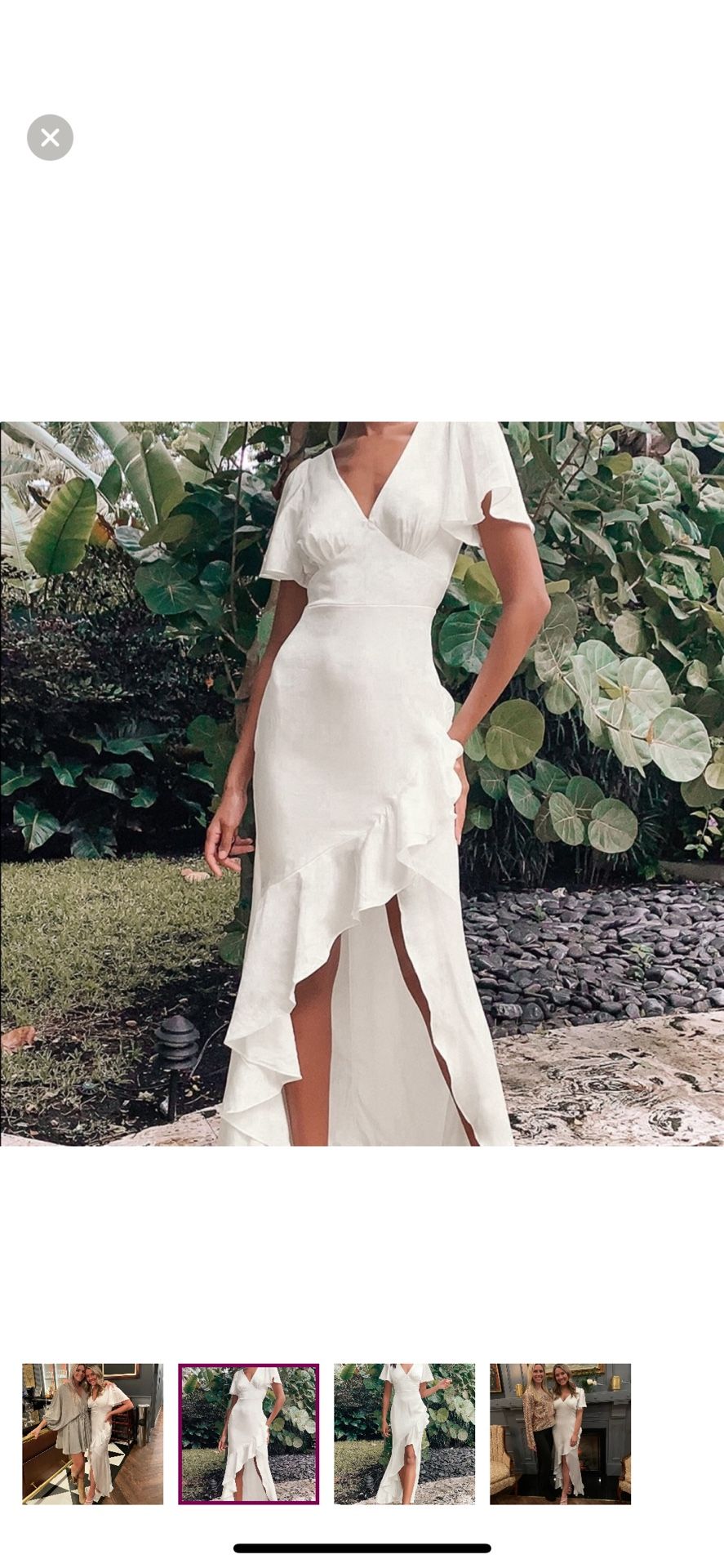 Wedding Dress. Lulus Eternal Bond Dress Medium . White Satin . Wedding Dress .