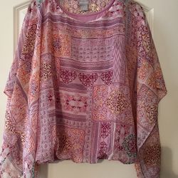 CHICOS BRAND NEW PONCHO TOP SIZE 0 (4/6)