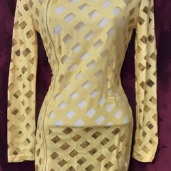 Clubwear Yellow Dress