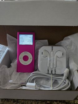 Apple iPod 2nd Generation Nano Hot Pink 4gb New Battery and New Accessories