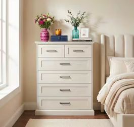 Gray 6 Drawers Dresser