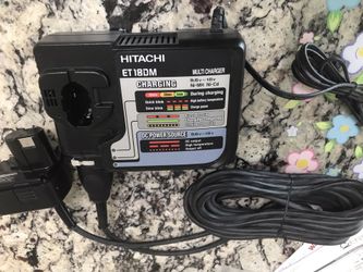 Hitachi Multi Charger 9.6 up to 18 volt with DC Power Source With battery connect 30 foot cable brand new it was $199.00 plus tax now $55.00
