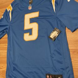 Nike San Diego Chargers NFL  Custom Powder Blue Jersey #5 NEW
