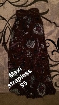 Long strapless maxi