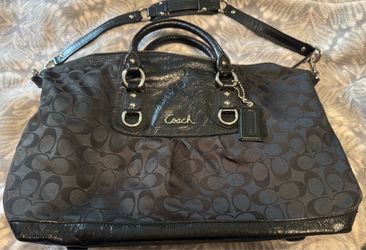 Coach Ashley Signature Satchel Handbag Black Monogram Vintage F15440 *Excellent Condition*