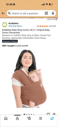 Baby wrap carrier in box