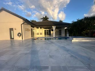 Travertine Paver Tile Sample Display