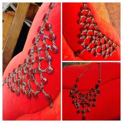 Ruby And Silver Necklace 