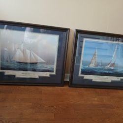 Tim Thompson Signed Americas Cup Lithographs