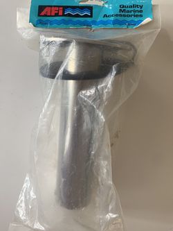 AFI 40020 Flush Mount Fishing Rod Holder with Flip up Cap (Stainless Steel, 90-Degree Tube), New and never opened.