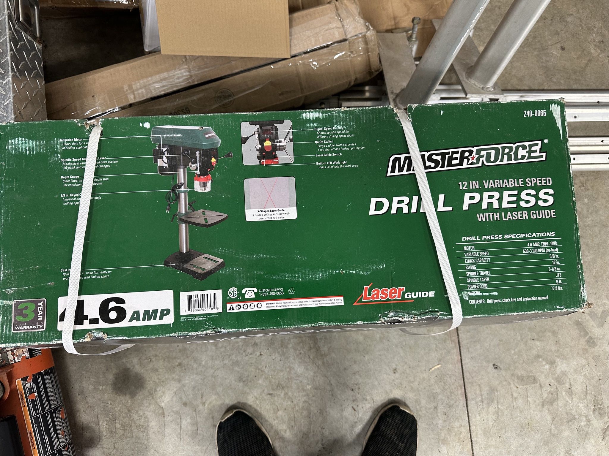 Masterforce® 5-Amp 12" Variable Speed Drill Press