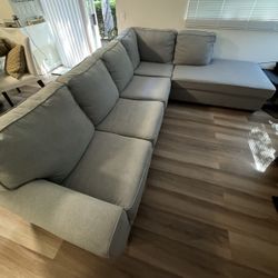 Light Gray McDade Sectional Sofa with RAF Chaise