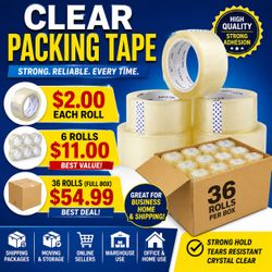 🔥 SPECIAL TAPE SALE 🔥

📦 Clear Packing Tape

✅ $2.00 Each Roll