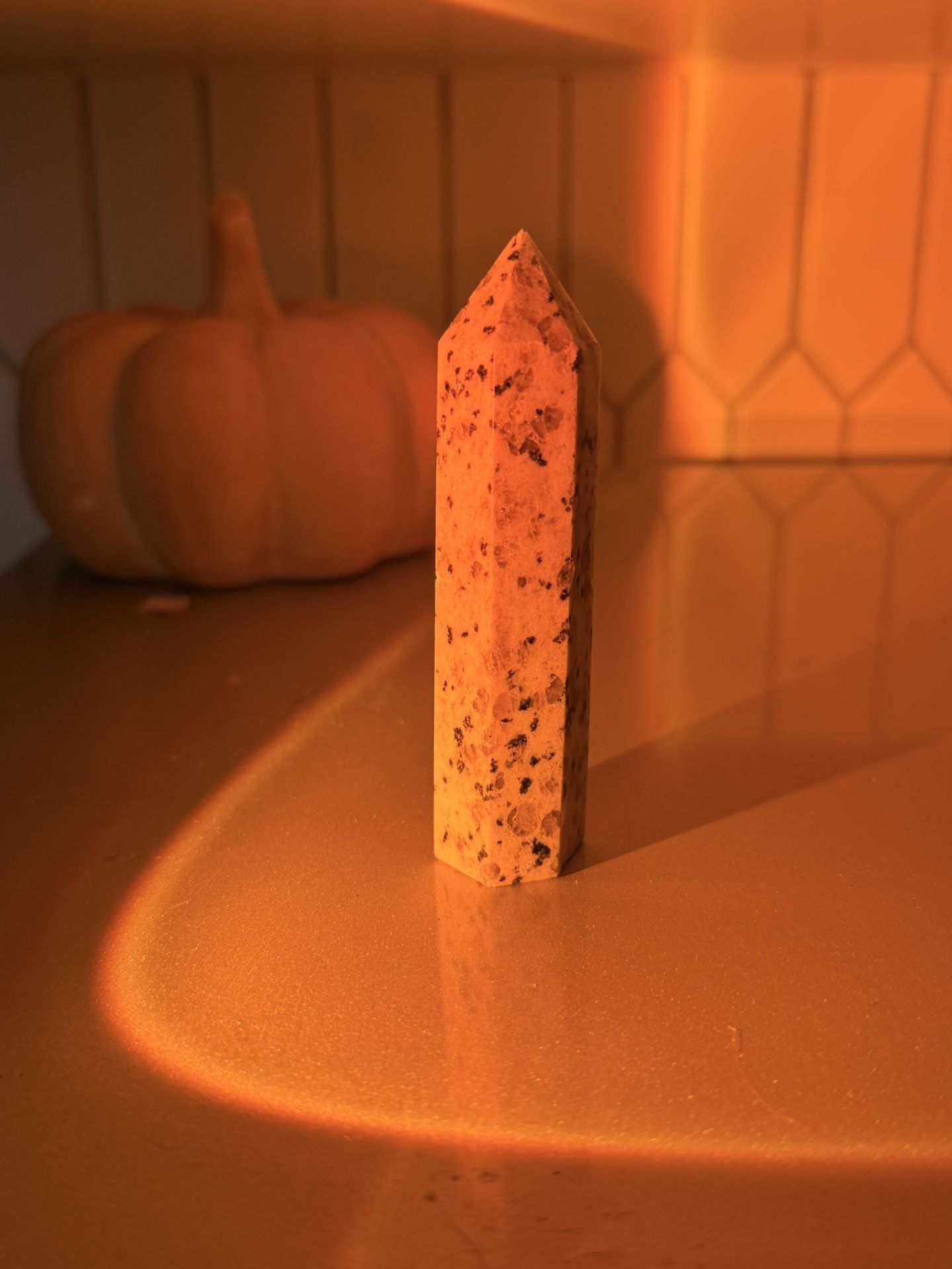 Kiwi Jasper Crystal Tower