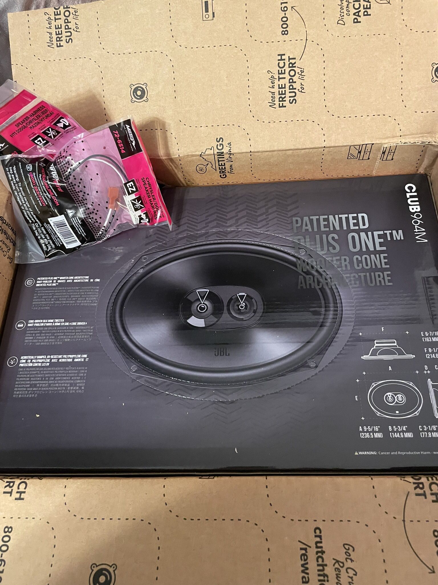 JBL Speakers 2 Sets Both New In Box Club 964M and Club 34F See Description