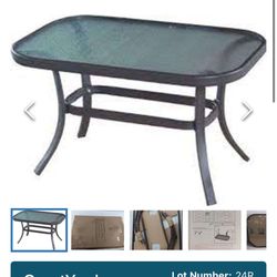 CourtYard Creations Glass Table - 32" x 20”