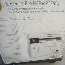 HP LaserJet Pro MFP M227fdw Wireless Monochrome All-in-One Printer with built-in Ethernet & 2-sided printing, works with Alexa (G3Q75A) White