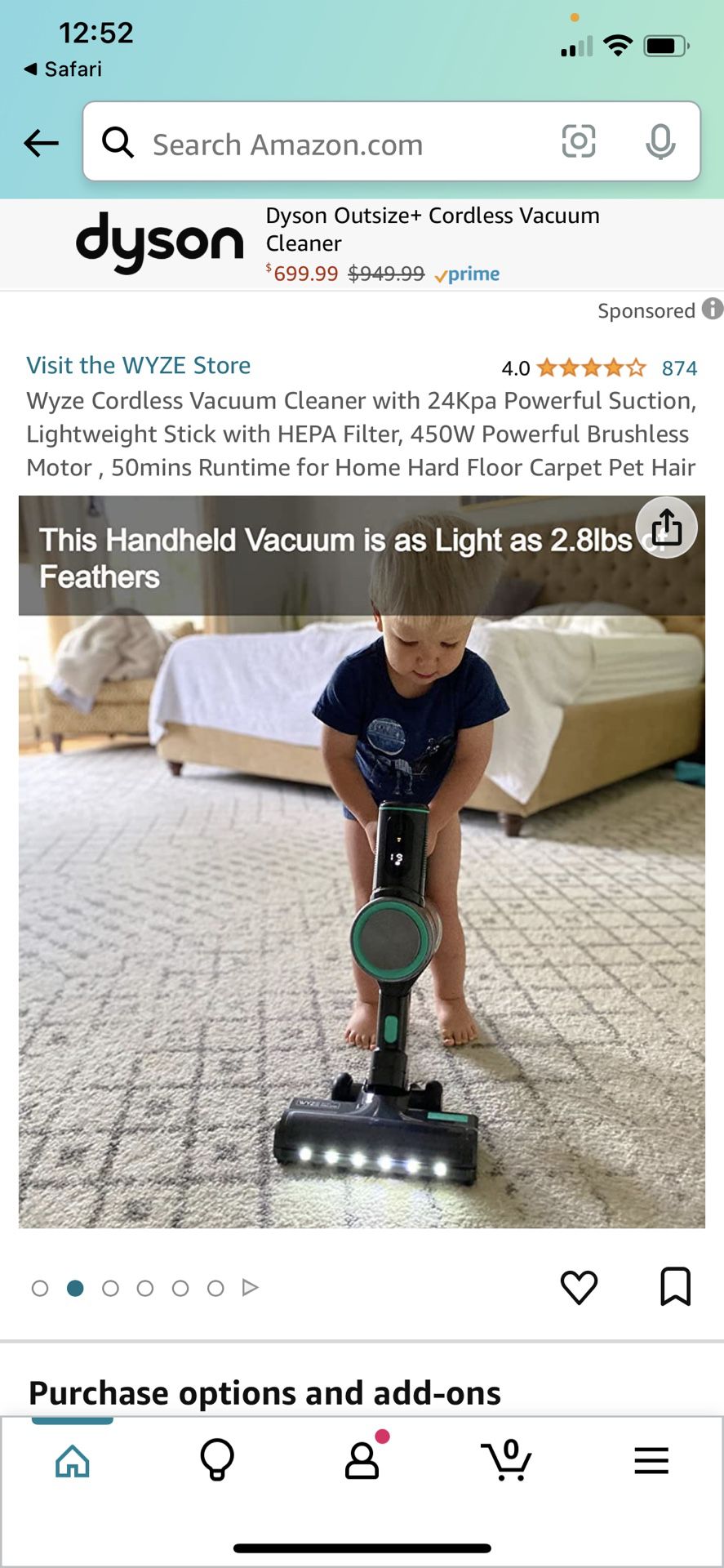 Cordless Stick Vacuum With Lights
