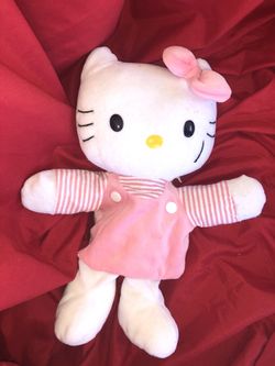 Hello Kitty hand puppet plush doll stuffed animal toy cat plushie ! Vintage