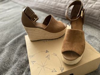 Suede Brown Sandals Worn Once- Size 7