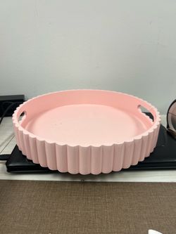 Pink fluted tray