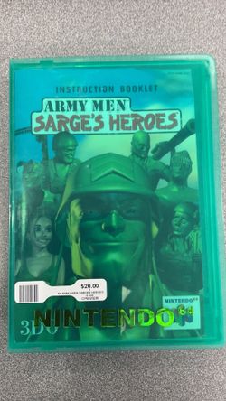 Nintendo 64 army men Sarges heroes game