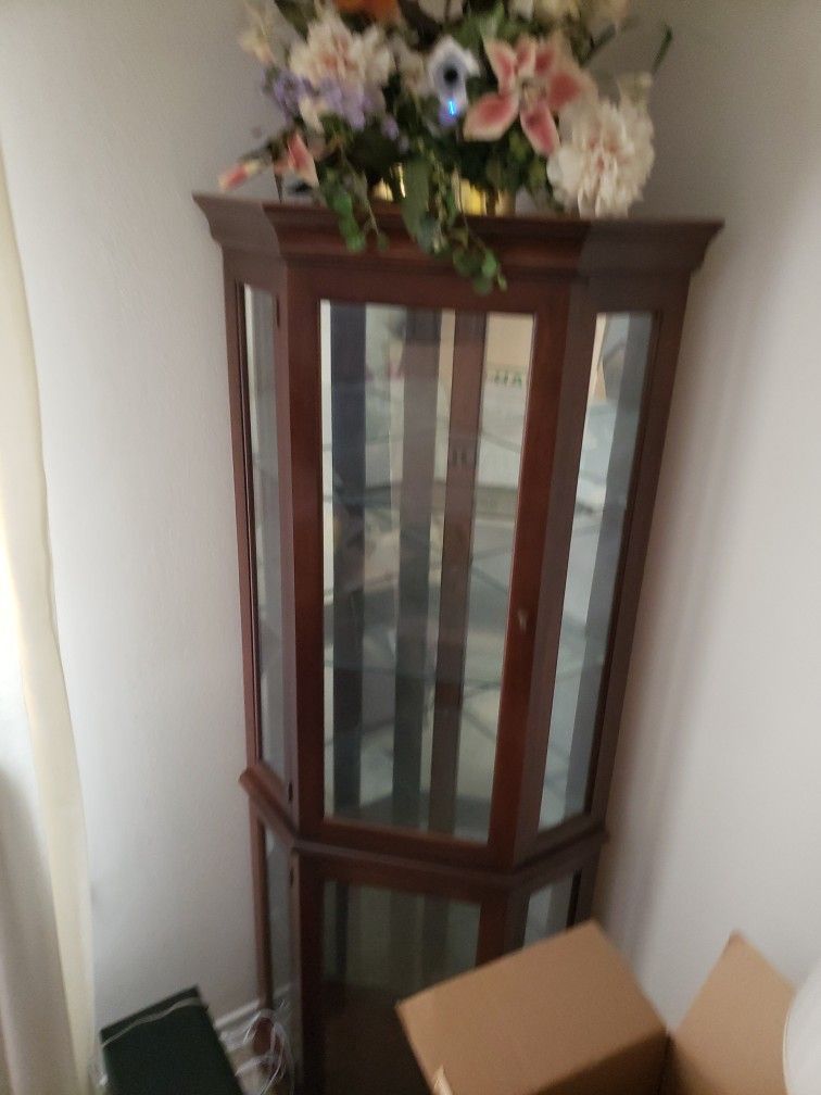 Curio Cabinet China Cabinet- 5 Levels Great Condition 