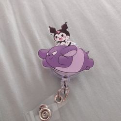 Kuromi Sanrio Badge Reel (Flying)