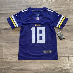 Youth Vikings Justin Jefferson Purple Jersey ,  S To Xl