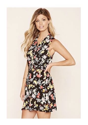 Floral-Printed & Collared Summer Dress (small)