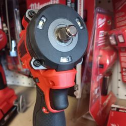 Milwaukee M12 FUEL 12V Lithium-Ion Brushless Cordless Stubby 3/8 in. Impact Wrench (Tool-Only)