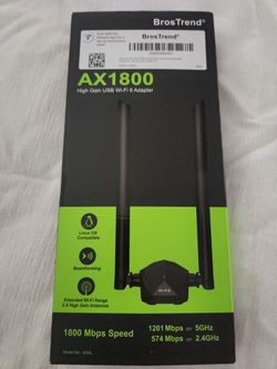 BrosTrend AX1800 dual‑band Wi‑Fi 6 USB adapter.