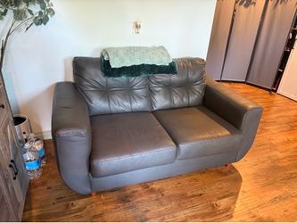 Leather love seat