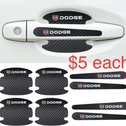 SHENDAF 8 Pack Car Carbon Fiber Stickers Compatible with Dodge Door Handles Door Cup Protectors Carbon Fiber Stickers Scratch Resistant Accessories, b