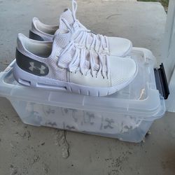 Under Armour Hovr Havoc Mens Size 10 White Athletic Basketball Shoes Sneakers