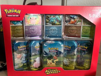 Pokémon TCG Mega Evolution Ascended Heroes 5-Pack Box