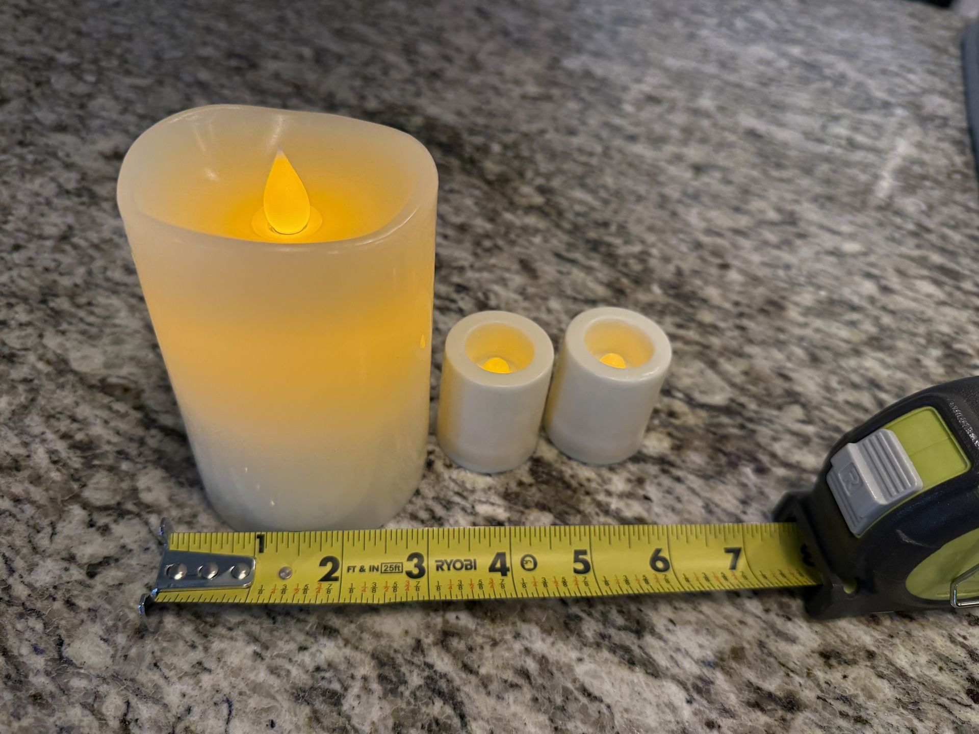 LED candles Set Of 3 Paraffin Wax