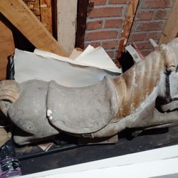 Antique Playground Cast Aluminum Horse