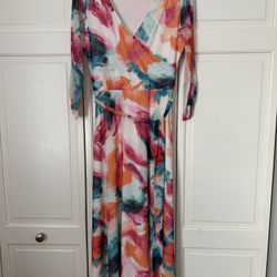 Harlow & Rose Watercolor Dress, Women’s Size M