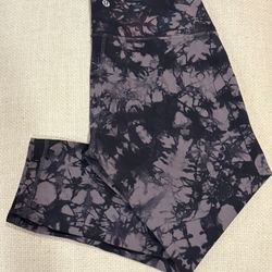 Lululemon Wunder Under Pant Hi Rise Shibori Size 8 Shibori Magnum Black